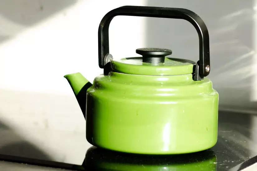 metalic tea pot