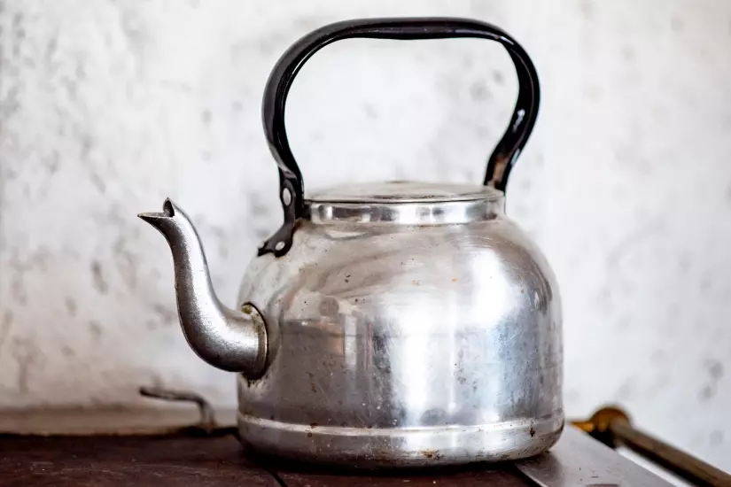 steel tea pot
